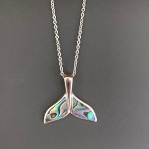 Abalone Shell Dolphin Tail Beach Necklace